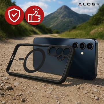 Hülle für Apple iPhone 16 Pro Max Alogy Anti-Shock Hybrid Case für MagSafe Transparent