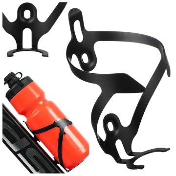 Wasserflaschenkorb, Getränk, Wasserflasche, Fahrradhalter, universeller Wasserflaschenhalter, mit Platz für Airtag, Schwarz und Rot