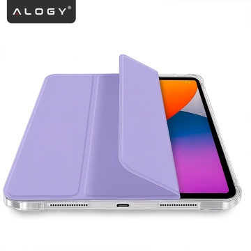 Etui do Apple iPad 11gen. 11" 2025 / 10gen. 10.9" 2022 Ochronne Hybrydowe z Miejscem na Rysik, Składana Okładka, Funkcja Podstawki, Alogy HybridBook™ Case  – Fioletowe