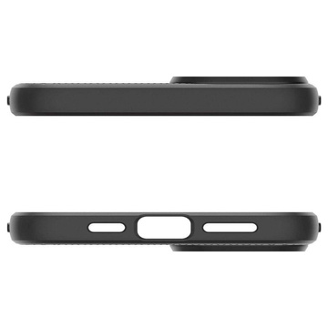 Etui do iPhone 15 Plus Spigen Liquid Air Case obudowa plecki ochronne Matte Black + Szkło