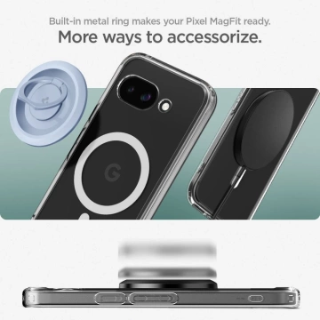 Etui do Google Pixel 9a Spigen Ultra Hybrid Mag MagSafe Clear/White