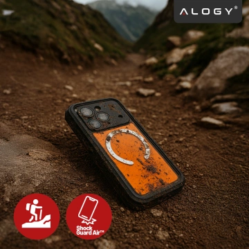 Etui Wodoodporne do Apple iPhone 17 Pro Max 6,9", Pancerna Obudowa 360° z Przezroczystym Tyłem, Kompatybilna z MagSafe, Alogy HydroArmor™ IP68 Case – Czarne