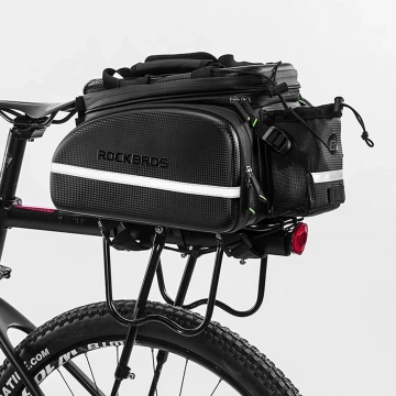 Rockbros A6-6 Fahrradtasche für den Kofferraum, 35 l, mit ausklappbaren Taschen – Schwarz