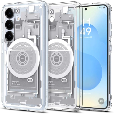 Etui ochronne do Galaxy S25 zero one white Spigen Ultra Hybrid MagSafe