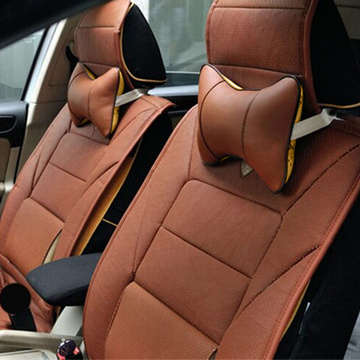 2x Auto Kopfstützenkissen bequemes Auto Nackenkissen Braun