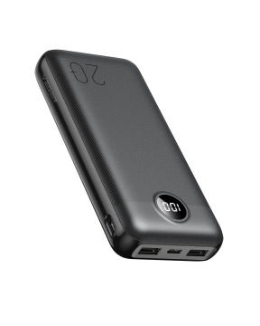 Powerbank Externer Akku VEGER L20S - 20.000 mAh LCD Quick Charge PD 20 W schwarz (VP2039PD / W2039PD)