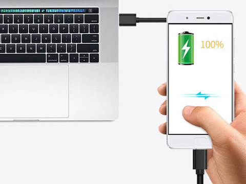 Oryginalny kabel Xiaomi USB-C Typ C 3A - 100 cm czarny