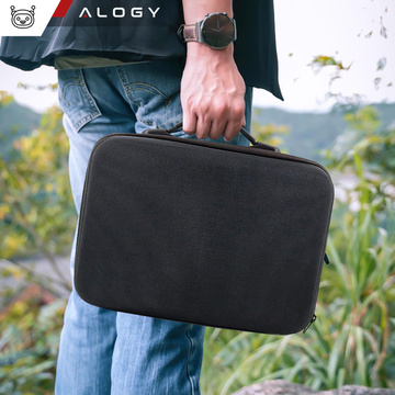 Pokrowiec walizka do drona DJI Mini 4 Pro / DJI Mini 3 Pro / Mini 3 sztywny kuferek etui twarde z paskiem Hard Case Alogy Czarny