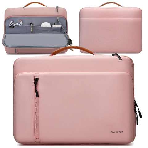 Bange wasserdichte Laptoptasche für Laptops bis 15,6 Zoll – geräumig und komfortabel, robust und atmungsaktiv, ideal für Stadt und Reisen, Büro und Flug, Unisex – Pink