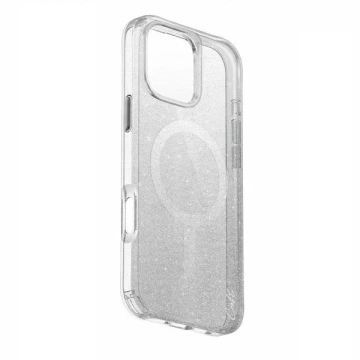 Etui UNIQ Coehl Lumino do iPhone 16 Pro MagSafe Srebrne Brokatowe