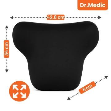  Poduszka do Samochodu pod Plecy Lędźwie DR.MEDIC ErgoDrive™ Ergonomiczna poduszka lędźwiowa na fotel krzesło do biura gaming auta dla kierowcy pasażera