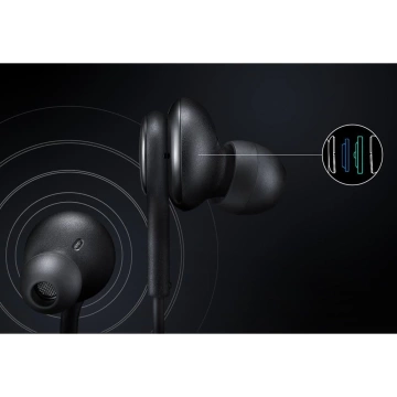 Samsung dokanałowe słuchawki 3,5mm mini jack z pilotem i mikrofonem czarny (EO-IA500BBEGWW)