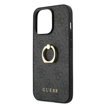 Etui Guess GUHCP13L4GMRGR für Apple iPhone 13 Pro / 13 6,1" szary/grey Hardcase 4G mit Ringständer