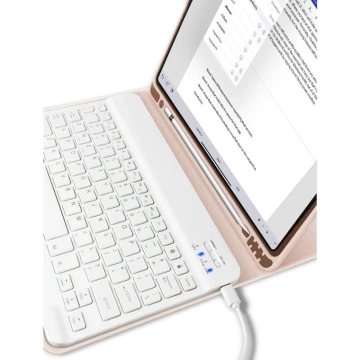 Etui na tablet SC Pen + Keyboard do Apple iPad 11 2025 / 10.9 2022 PINK