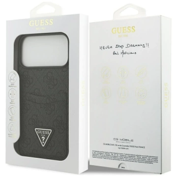Etui Guess do iPhone 17 Pro Max 4G Double Card Triangle Black