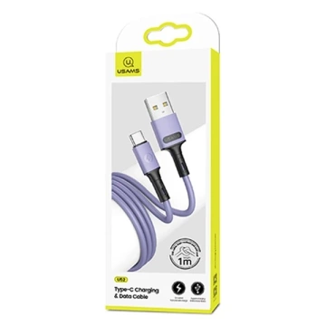 USAMS Kabel U52 USB-C 2A Schnellladung 1 m lila