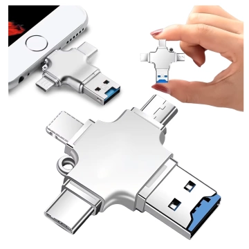 Czytnik kart SD Alogy SmartRead Pro 4w1 adapter USB3.0 do TF / Lightning / USB-C / micro USB