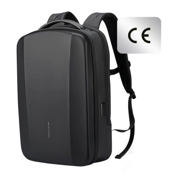 Mark Ryden 17,3"-Laptop-Rucksack, USB-Ladefunktion, wasserdicht, geräumig und praktisch, 180°-Öffnung, Diebstahlsicherung mit TSA-Schloss und Koffergurt, 46 x 31 x 9 cm – Schwarz