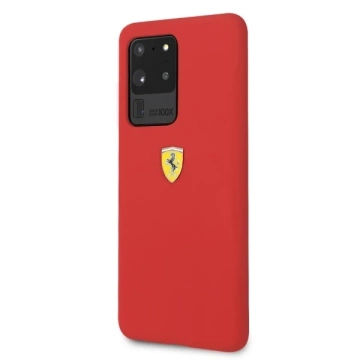 Ferrari Hardcase für Samsung Galaxy S20 Ultra rot/rot Silikon Handyhülle