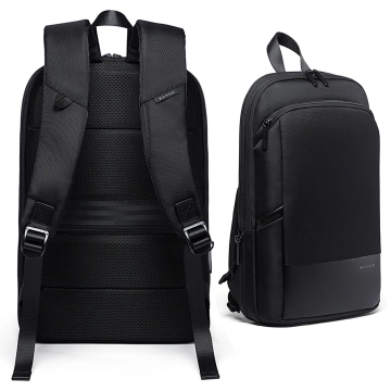 Bange Wasserdichter Rucksack für Laptops bis 15,6 Zoll, 43 x 31 x 7 cm, ideal für Stadt, Reisen, Arbeit und Flugreisen, für Damen und Herren, Schwarz