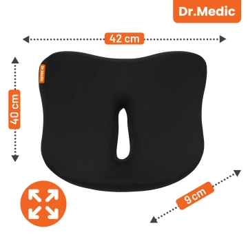  Poduszka do Samochodu na fotel DR.MEDIC SeatRest™ Ergonomiczna poduszka biurowa wsparcie kości ogonowej na krzesło siedzenie do biura auta