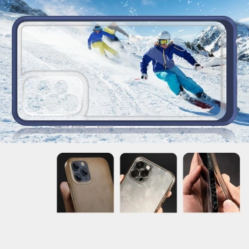 Klare 3in1 Hülle für Samsung Galaxy A13 5G Frame Gel Cover Blau