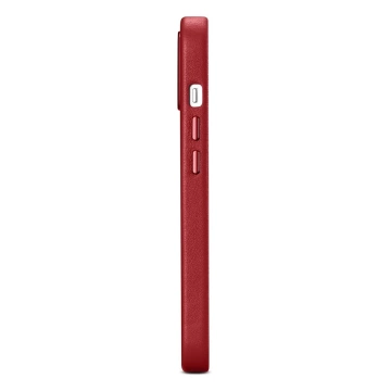 Etui na telefon iCarer Case Leather z naturalnej skóry do iPhone 14 Plus czerwony (kompatybilne z MagSafe)