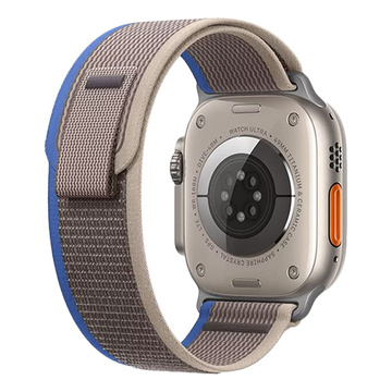 Pasek nylonowy Alogy Sport Strap na rzep do Apple Watch 1/2/3/4/5/6/7/8/SE (38/40/41mm) Niebiesko-szary