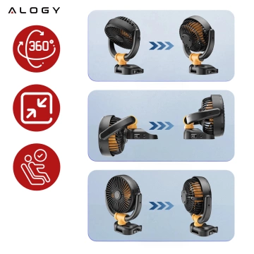 Schwarz Kleiner Ventilator Mini-Autoventilator für Cockpit-Armaturenbrett Zigarettenanzünder für Auto 12V Leise Alogy Auto