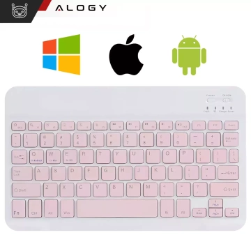 Etui z klawiaturą z miejscem na rysik do Samsung Galaxy Tab S9 FE 10.9" Alogy Keyboard Case Różowe