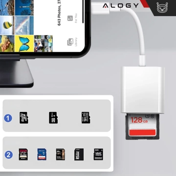 Alogy SD-Micro-Kartenleser für iPhone USB-C-Adapter