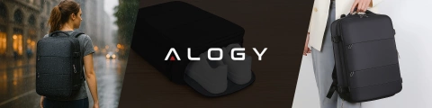 Alogy Unisex Schwarz Herren Damen Reise-Laptop-Rucksack für Koffer Gepäck für Flugzeug Arbeit Schule 45x30x20cm