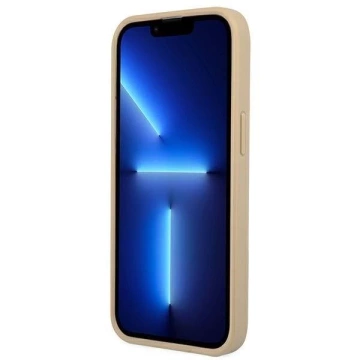 Guess GUHCP13LPSATLE iPhone 13 Pro / 13 6,1" beżowy/beige Hardcase SaffianoTriangle Logo