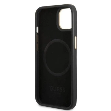 Etui Guess GUHMP13MSAPSTK do Apple iPhone 13 6,1" czarny/black hardcase Peony Logo Plate MagSafe