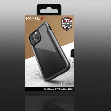 Raptic Shield Case iPhone 14 Pro Max gepanzerte Hülle schwarz