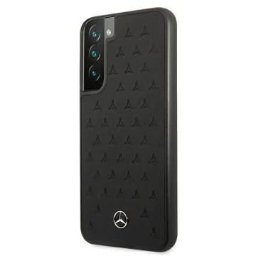 Etui Mercedes MEHCS22MPSQBK do Galaxy S22+ S906 hardcase Leather Stars Pattern czarny/black