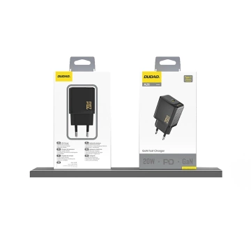 Ładowarka Dudao A26 PD20W GaN USB-C | Szybkie ładowanie Power Delivery - Czarna