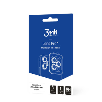 Szkło na kamerę ochrona na aparat obiektyw 3mk Lens Pro do iPhone 14 Pro/ 14 Pro Max Graphite