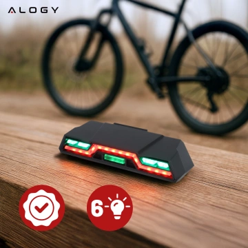 Lampka rowerowa tylna Alogy TrailFlash R6 na tył roweru oświetlenie LED światełko światło tylnie z funkcjami migotania 6 trybów wodoodporna