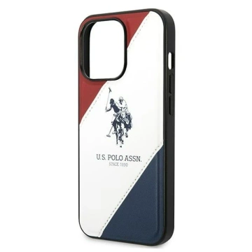 Etui na telefon US Polo USHCP14XPSO3 do Apple iPhone 14 Pro Max 6,7" biały/white Tricolor Embossed