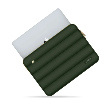 Etui Tech-Protect Puffy 15-16" Army Green + Mini Pokrowiec