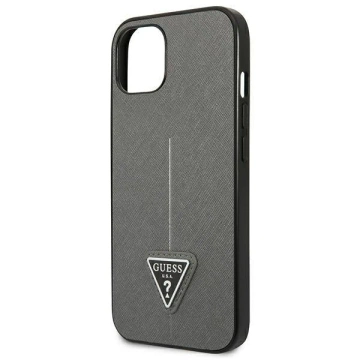 Etui Guess GUHCP13SPSATLG für Apple iPhone 13 Mini 5,4" srebrny/silver Hardcase SaffianoTriangle Logo