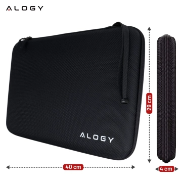 Laptop-Hülle, MacBook Air Pro 13,3 Zoll Alogy Hartschaum-Tasche, Schutzhülle für 13–14 Zoll Laptops, Schwarz