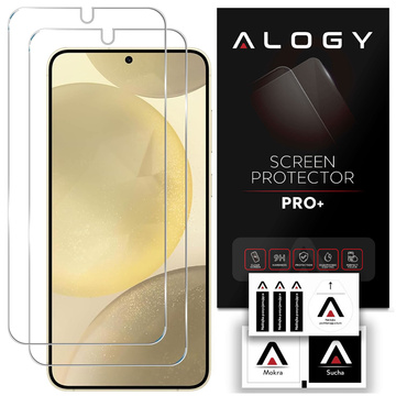2x Panzerglas für Samsung Galaxy S24 Displayschutzfolie Pro 9H Alogy [2 Stück]