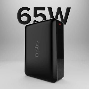 Powerbank SBS 20000mAh 65W PD USB-C USB-A Czarny do Laptopa