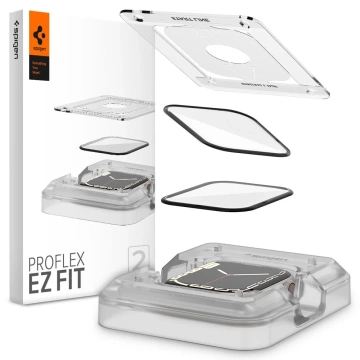 Szkło hybrydowe spigen proflex ”ez fit” 2-pack apple watch 7 / 8 (41 mm)
