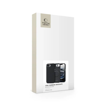 Etui MagSafe Tech-Protect Ion Carbon iPhone 16e Czarny/Srebrny