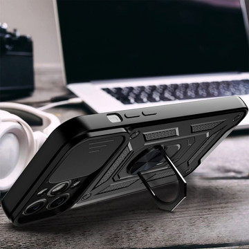 Etui Alogy Camshield Stand Ring z osłonką na aparat do Apple iPhone 13 Pro + Szkło