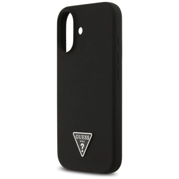 Etui Guess Hardcase Silicone Triangle Logo MagSafe do iPhone 17 czarne
