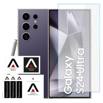 Etui do Samsung Galaxy S24 Ultra obudowa plecki futerał Hybrid Clear Case Alogy Przezroczyste + Szkło